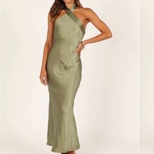 Silk Green Wedding Guest Dress